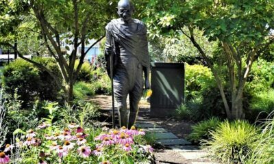 New York Unknown Persons Broke The Statue Of Mahatma Gandhi